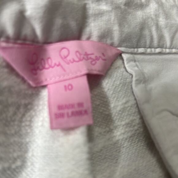 LILLY PULITZER CALLAHAN WHITE SHORTS SIZE 10 - Picture 6 of 8
